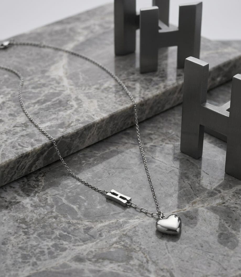 Silver Heart Charm Necklace