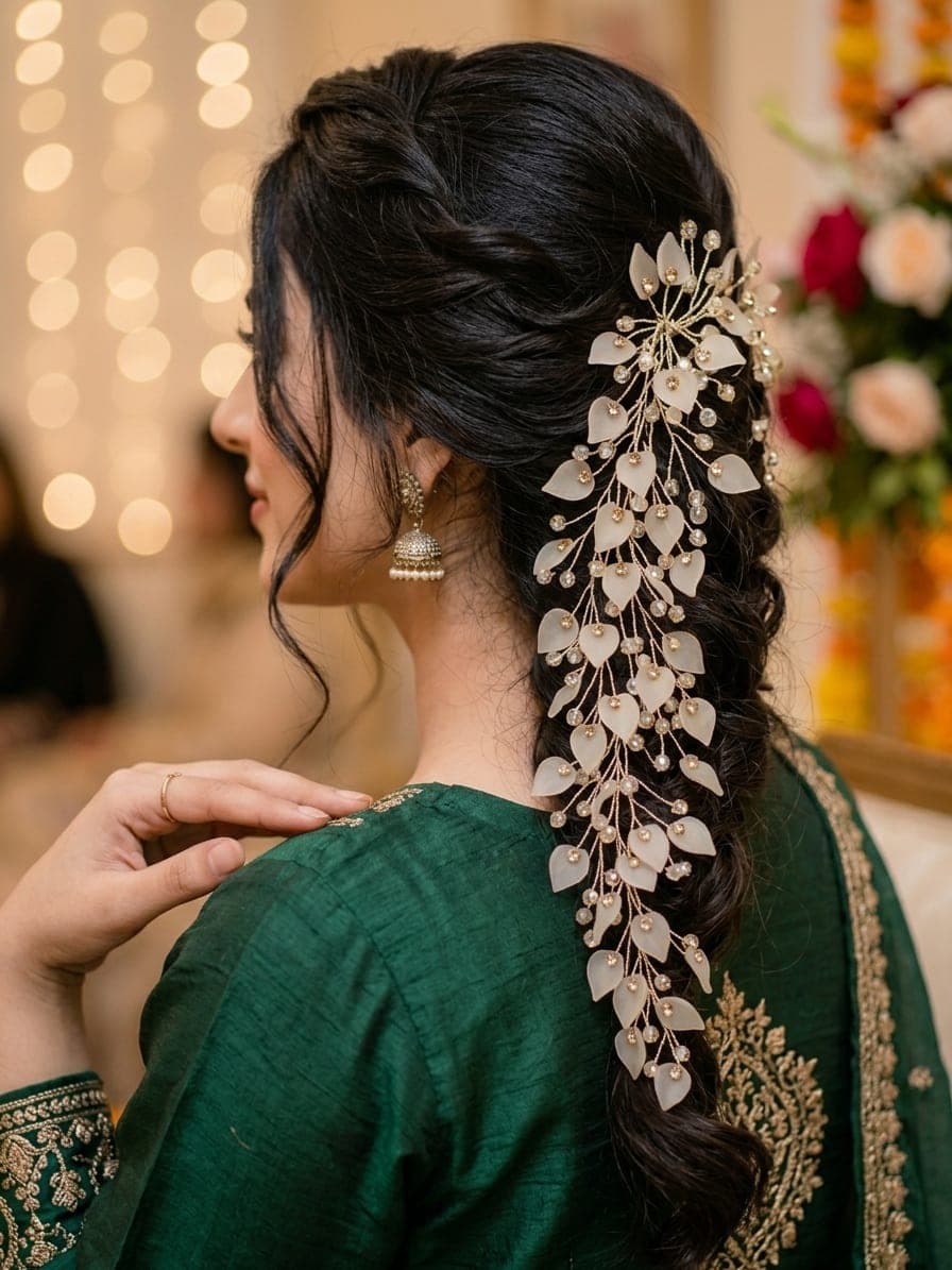 Mehndi - Pearl & Crystal Hair Pin