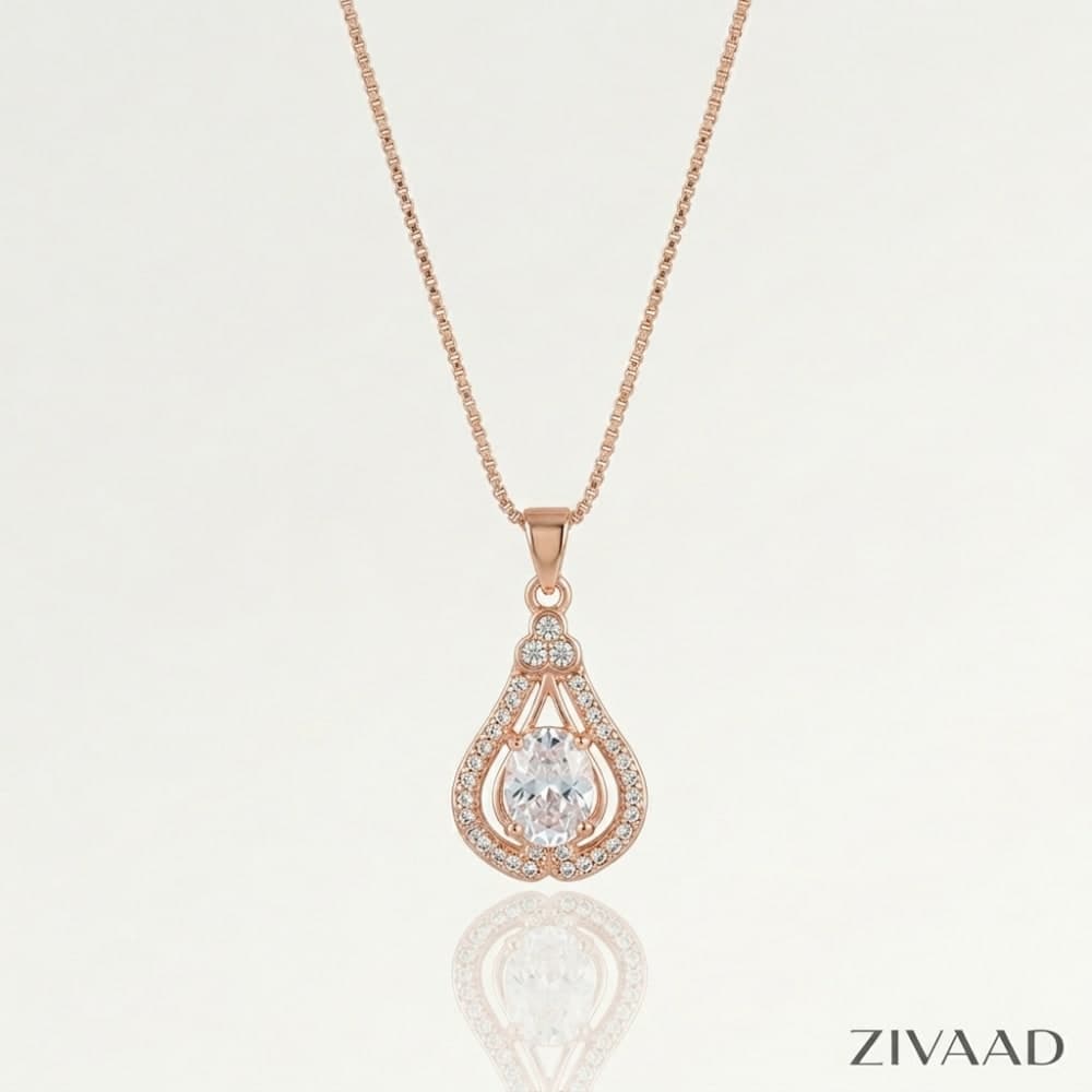 Rose Gold Elegant Statement Necklace