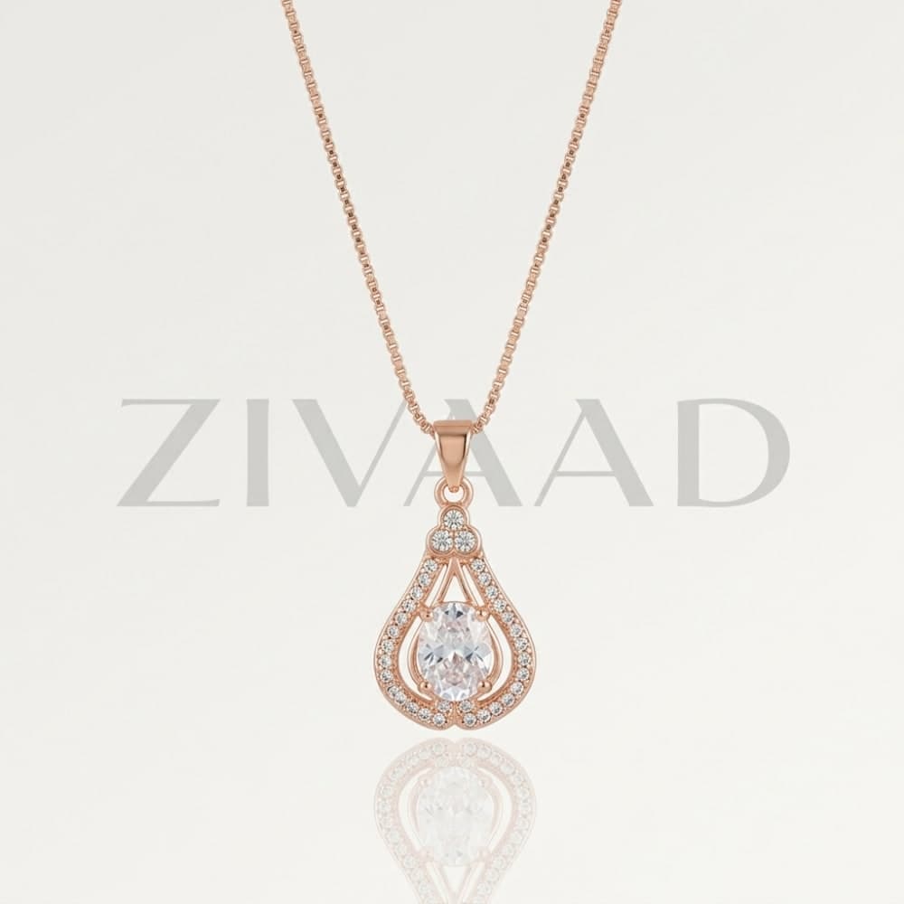 Rose Gold Elegant Statement Necklace